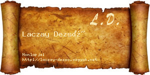 Laczay Dezső névjegykártya